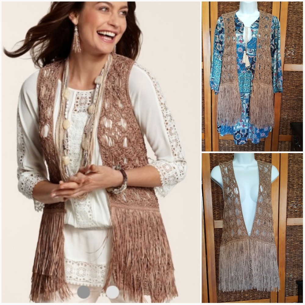 Chico's Boho Fringe Vest